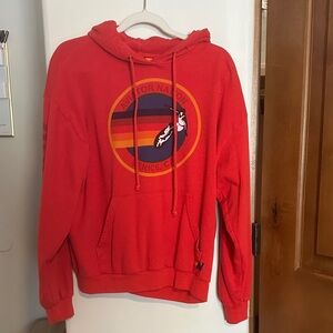 aviator nation logo pull over relaxed hoodie